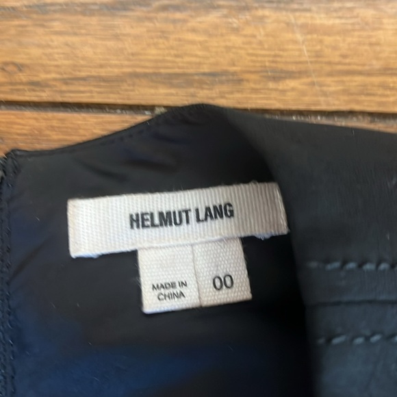 HELMUT LANG Womens Dress  Deep V Neck Midi Elegant Stylish Black Size 00 - Picture 11 of 14